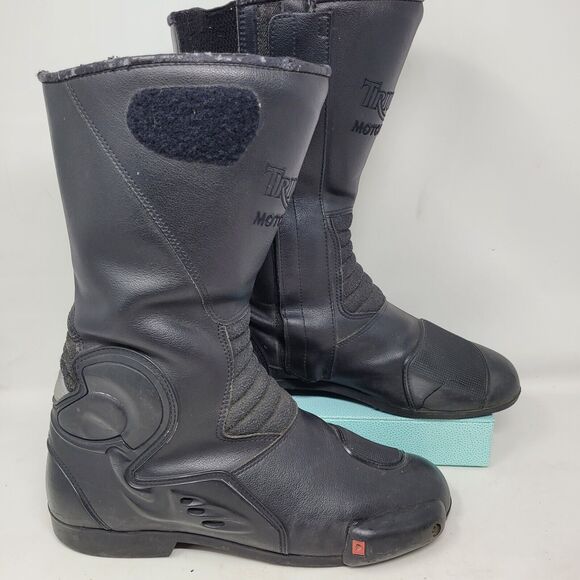 1997 Triumph Motorcycles Boots Black Leather Mens Size 11.5 EU45 Side Zip Racing main image 13